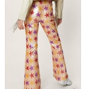 Nasty Gal Sequined Flare Pant, Size US 2